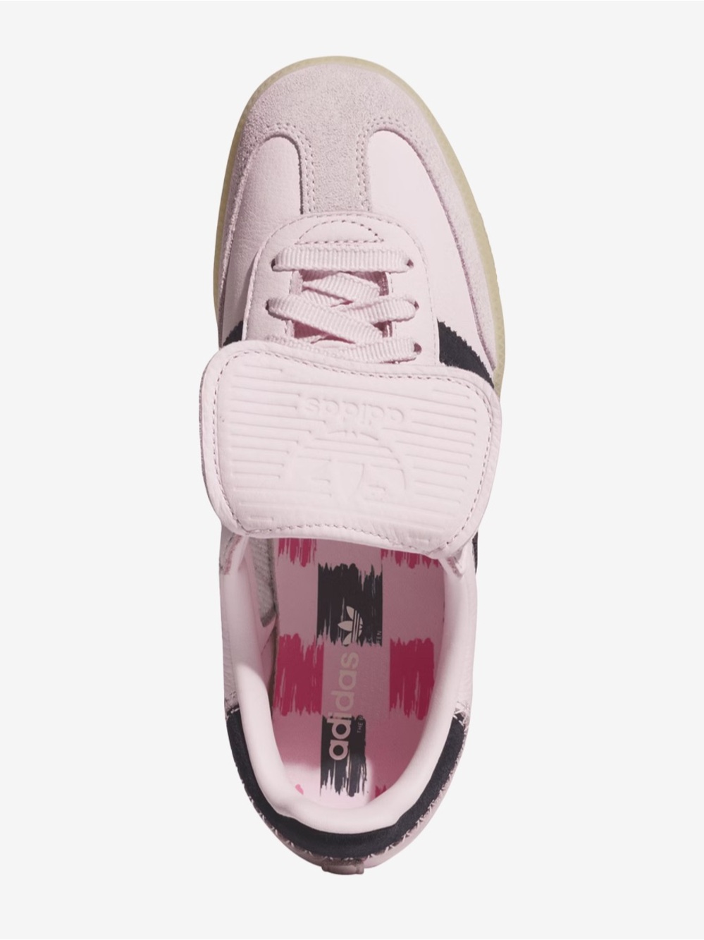 adidas Samba Kids Shoes - Pink with Black Stripes pink color - Picture 4 of 6